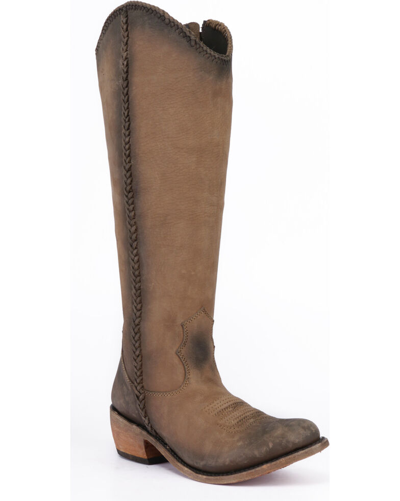 Liberty Black Women's Vegas Taupe Tall Boots - Round Toe , Taupe, hi-res