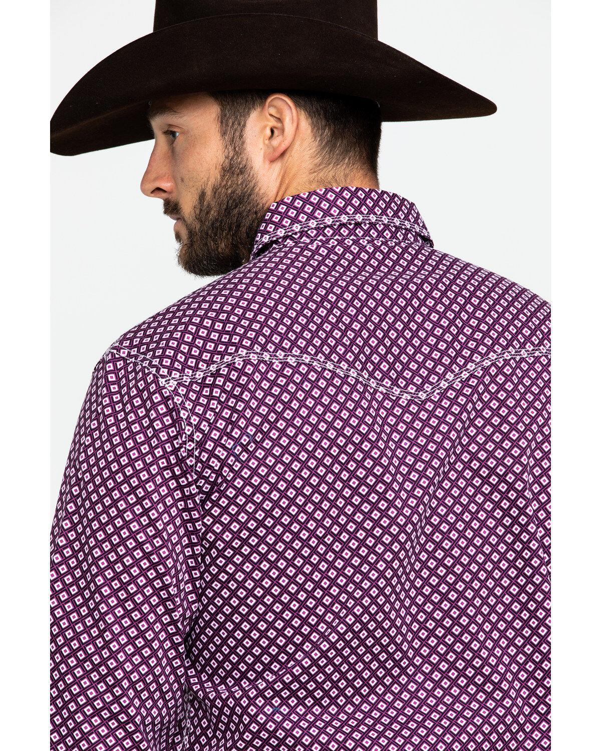 Image #5 - Wrangler 20X Men's Advanced Comfort Diamond Geo Long Sleeve Western Shirt , , hi-res