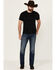 Image #1 - Levi's Men's 501 Unicycle Dark Wash Original Fit Straight Leg Stretch Denim Jeans, Dark Medium Wash, hi-res