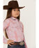 Image #2 - Shyanne Girls' Plaid Print Long Sleeve Snap Western Shirt, Lavender, hi-res