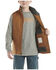 Image #3 - Carhartt Boys' Canvas Sherpa Lined Vest, , hi-res