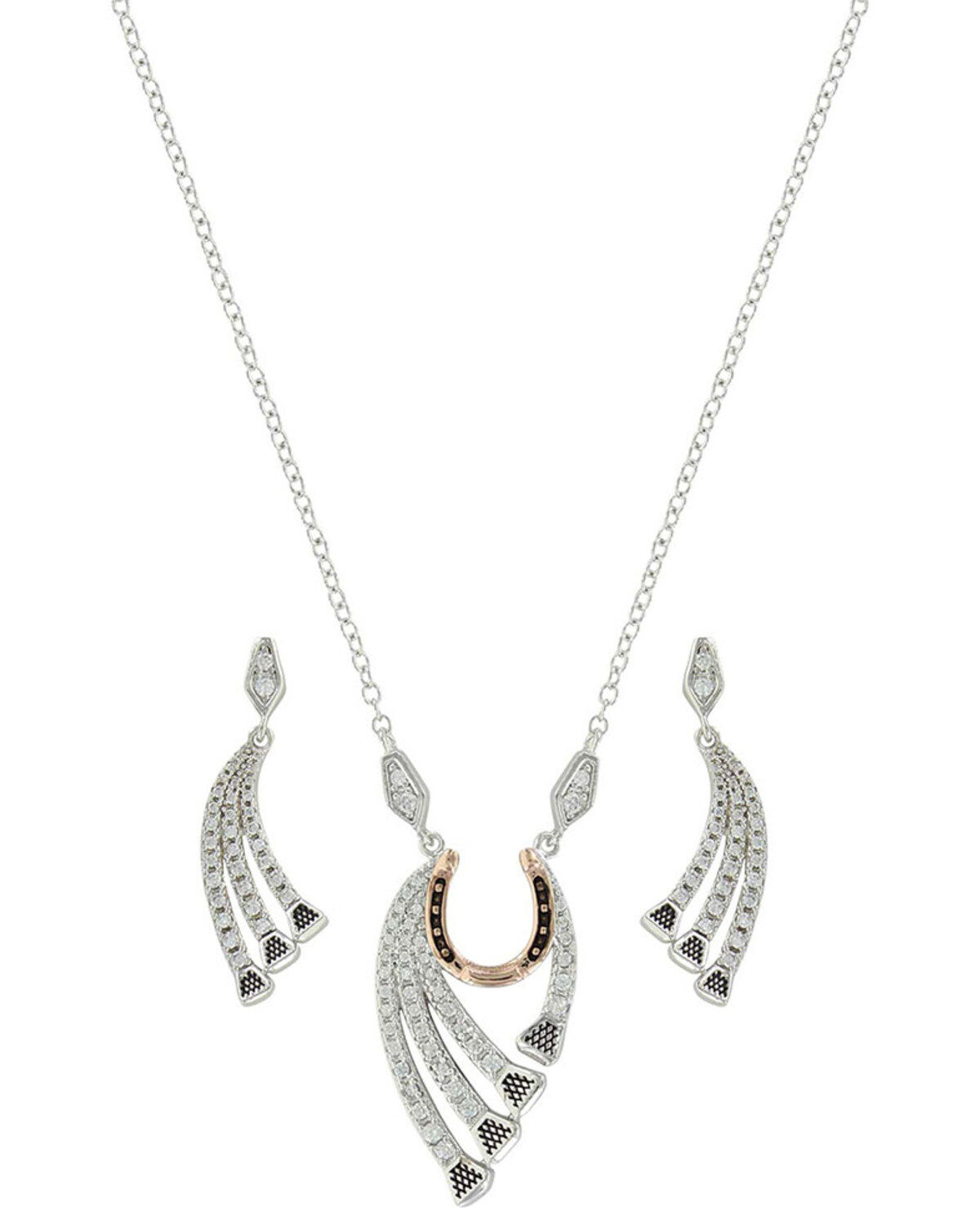 Image #1 - Montana Silversmiths Women's Bending But Never Breaking Horseshoe Jewelry Set *BAD*, Rust Copper, hi-res