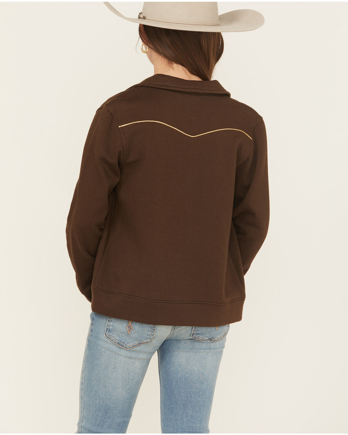Image #4 - Cruel Girl Girls' Boot Stitch Embroidered Bomber Jacket, Brown, hi-res
