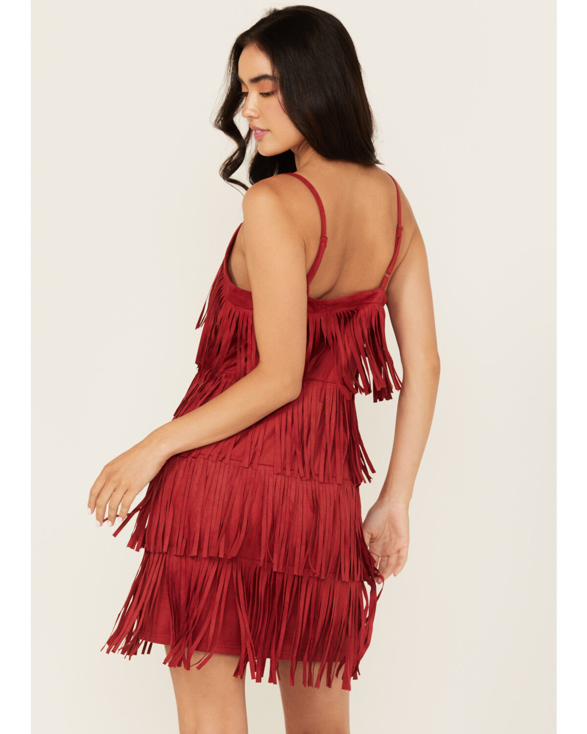 Product Name:  Idyllwind Women's Brixworth Fringe Faux Suede Mini Dress