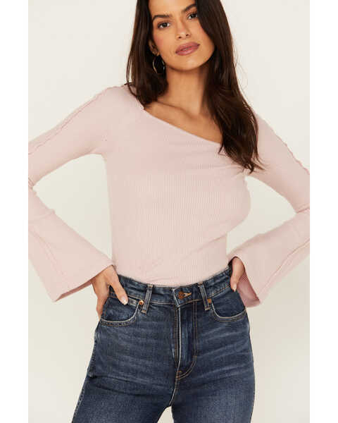 Free People Big Love Bodysuit Dusty Pink SM (Women's 4-6) at  Women's  Clothing store