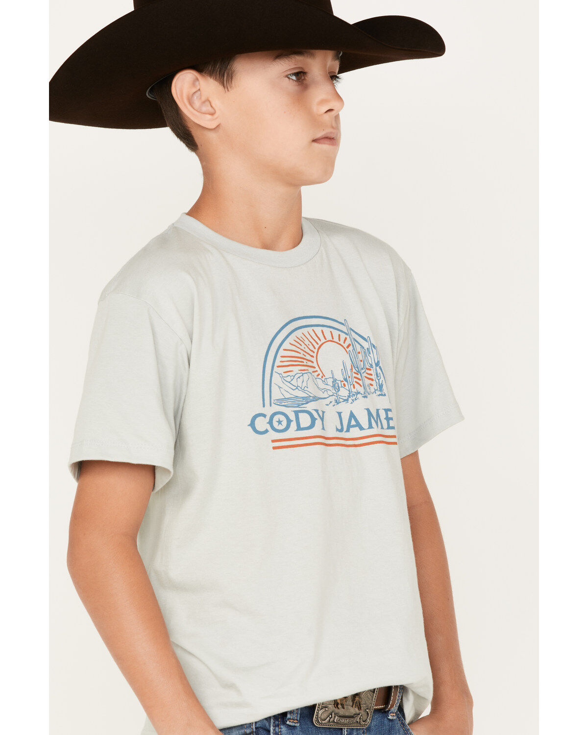 Image #2 - Cody James Boys' Scenic Lines Logo Graphic T-Shirt, Silver, hi-res