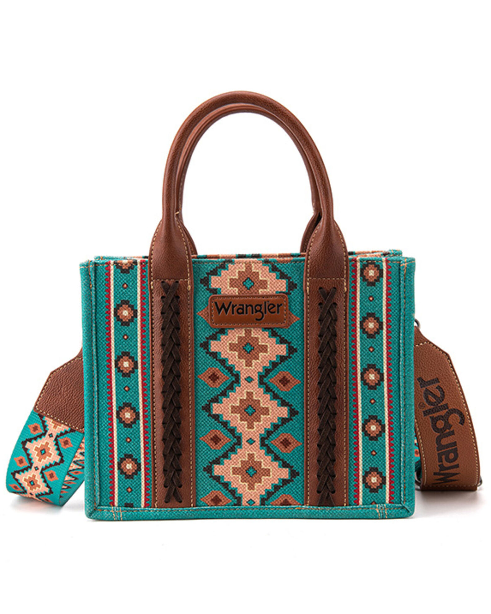 Southwestern Print Cross Body Canvas Mini Tote