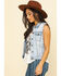 Image #3 - Stetson Women's Light Denim Horseshoe Vest, , hi-res