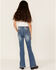 Image #3 - Shyanne Girls' Americana Star Light Wash Flare Jeans, Blue, hi-res