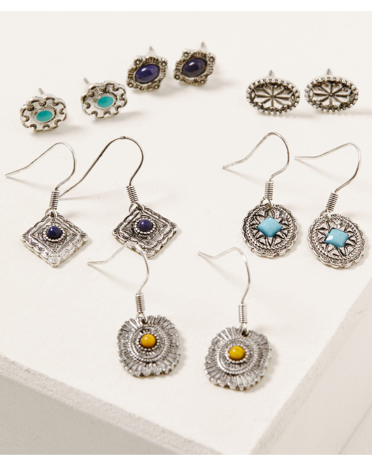 Image #1 - Shyanne Women's Summer Nights 6pc Concho Earring Set, Silver, hi-res