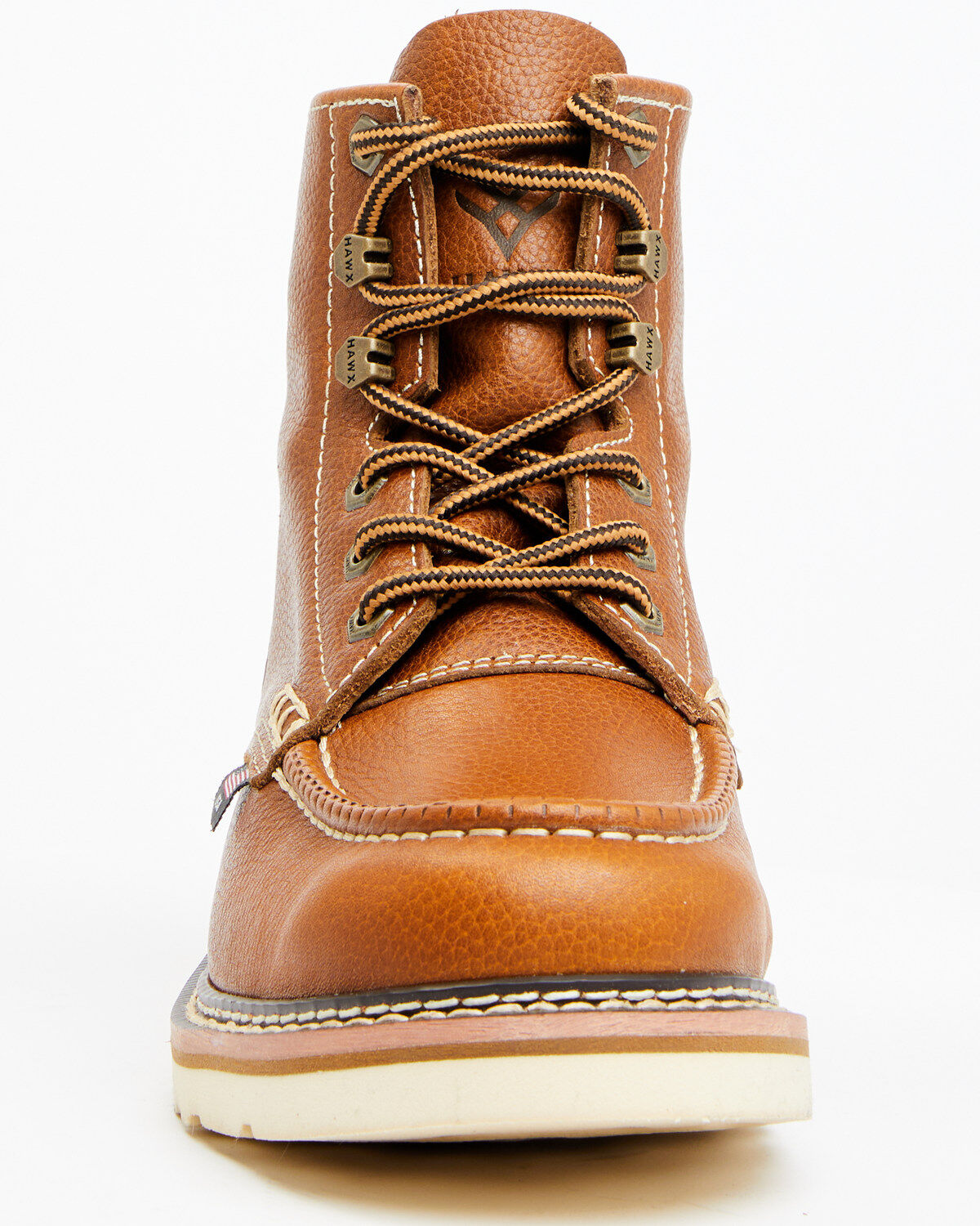Image #4 - Hawx Men's 6" USA Pitstop Wedge Redesigned Work Boots - Soft Toe, Brown, hi-res