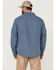 Brothers & Sons Men's Dobby Performance Long Sleeve Button-Down Western Shirt , Indigo, hi-res