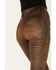 Idyllwind Women's High Rise Coated Faux Leather Flare Jeans, Brown, hi-res