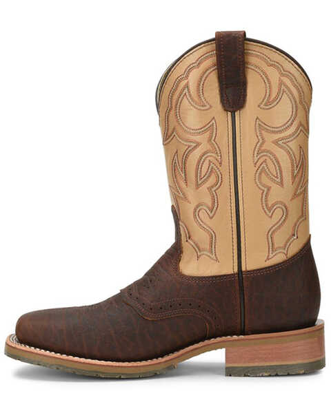 Image #6 - Double-H Men's Square Steel Toe Western Boots, Bison, hi-res