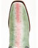 Dan Post Women's Exotic Watersnake Skin Western Boots - Square Toe, Green, hi-res