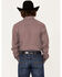 Image #4 - Cinch Men's Modern Fit Geo Print Button-Down Western Shirt, Burgundy, hi-res