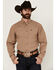 Image #1 - Ariat Men's Cedar Plaid Print Long Sleeve Button-Down Western Shirt, Gold, hi-res