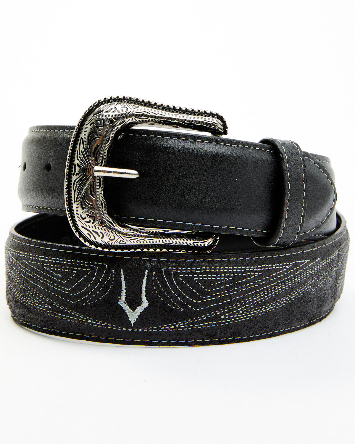 Image #1 - Cody James Men's Western Embroidered Belt, Black, hi-res