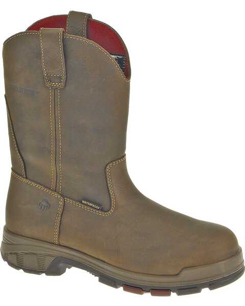 Image #1 - Wolverine Men's Cabor Wellington Comp Toe WPF Work Boots, Coffee, hi-res