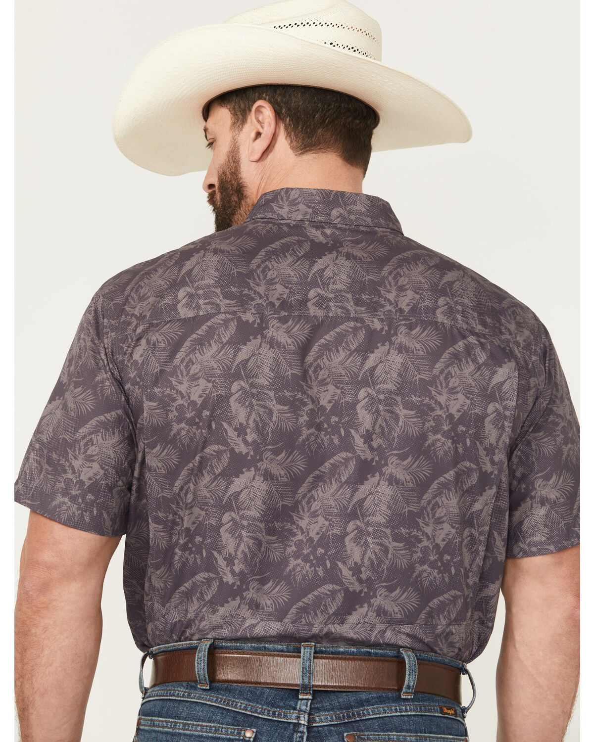 Image #4 - Ariat Men's VentTEK Printed Outbound Short Sleeve Button-Down Shirt, Black, hi-res