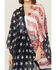 Shyanne Women's Americana Shawl Western Vest, Navy, hi-res