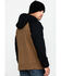 Wrangler Men's FR Contrast Hooded Work Sweatshirt  , Brown, hi-res