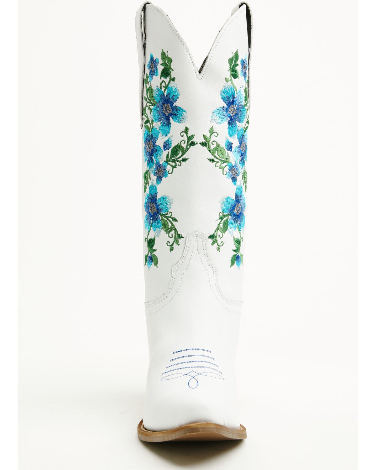 Image #4 - Dingo Women's Posie Western Boots - Snip Toe, Blue/white, hi-res
