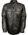 Image #1 - Milwaukee Leather Men's Black Lightweight Leather Shirt - Big & Tall, Black, hi-res