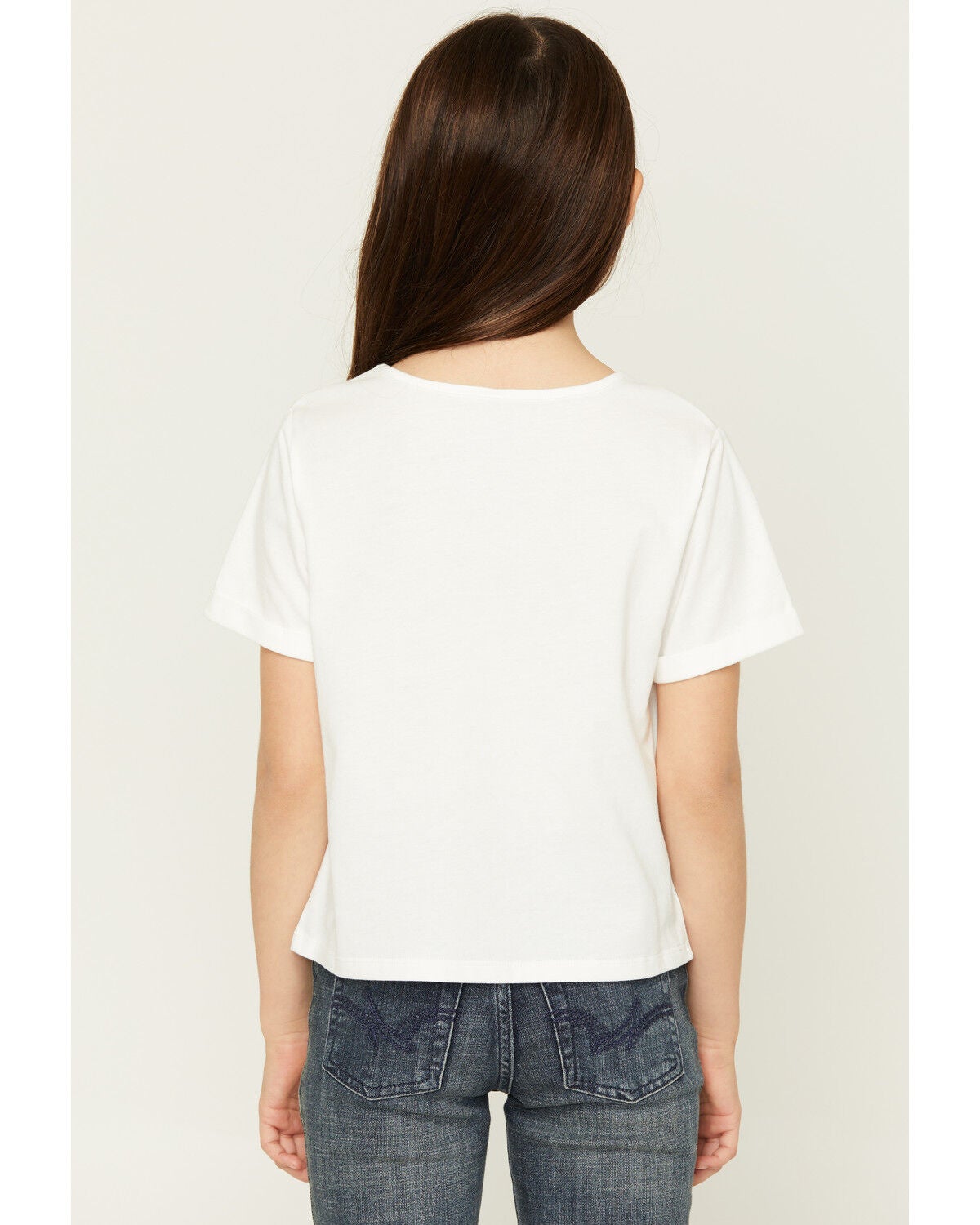 Image #4 - Buttercup Girls' Americana Embellished Boots Short Sleeve Graphic Tee, White, hi-res