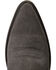 Image #6 - Old West Men's Roughout Suede Western Boots - Pointed Toe, Black, hi-res