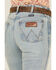 Image #4 - Wrangler Retro Women's Florence Light Wash High Rise Bailey Stretch Trouser Jeans, Light Wash, hi-res