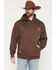 Image #1 - Cowboy Hardware Men's Branding Irons Hooded Sweatshirt, Dark Brown, hi-res
