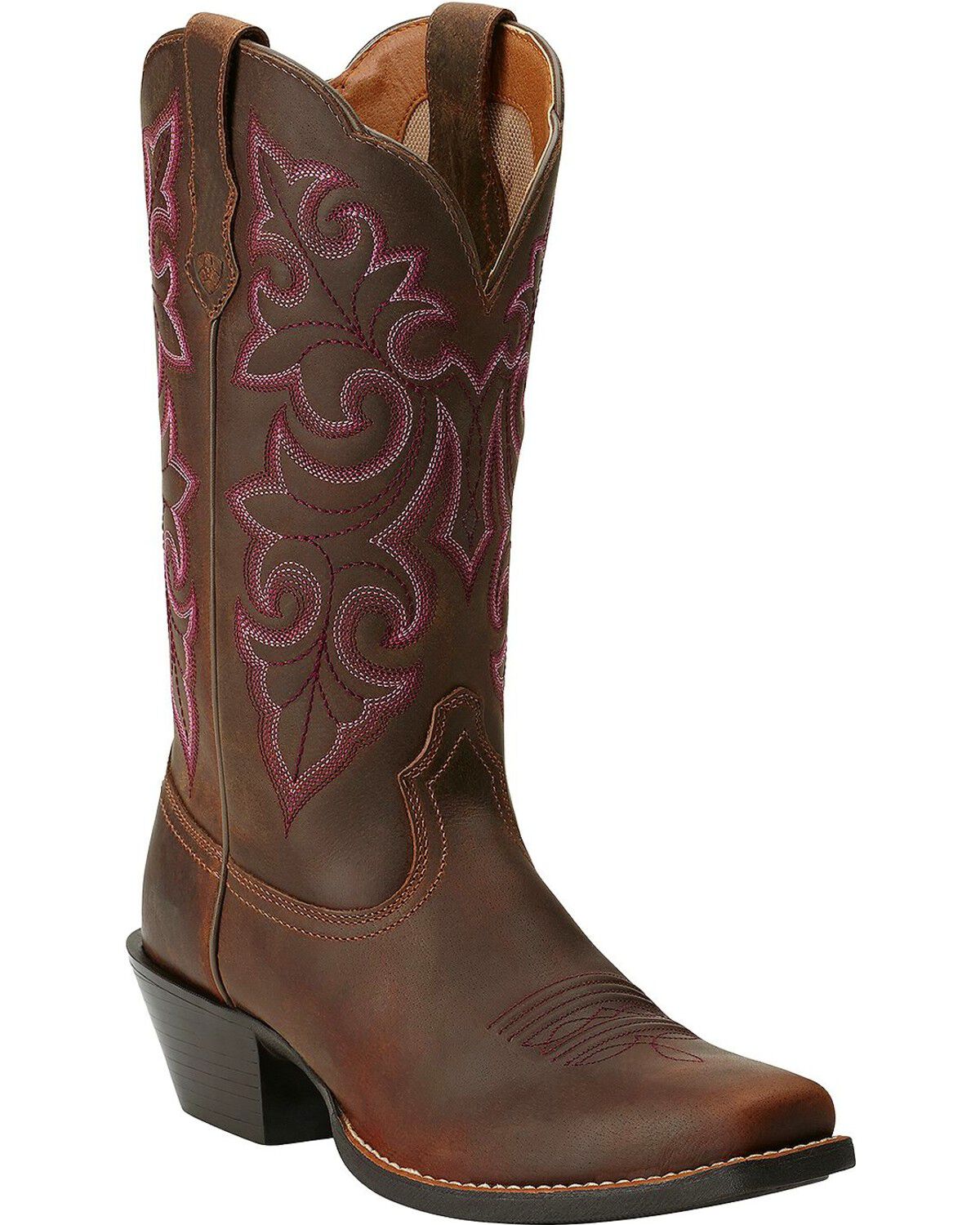 Ariat Round Up Santa Fe Square Toe   Womens  Boots   Mid Calf Low Heel 1-2" 