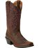 Ariat Women's Round Up Square Toe Western Boots, Brown, hi-res