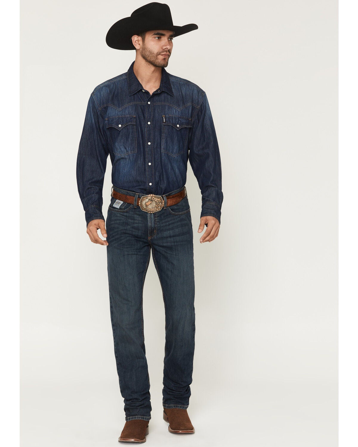 Image #1 - Cinch Men's Silver Label Jeans, Dark Stone, hi-res