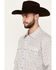 Image #2 - Roper Men's Amarillo Medallion Print Long Sleeve Snap Western Shirt, Light Grey, hi-res