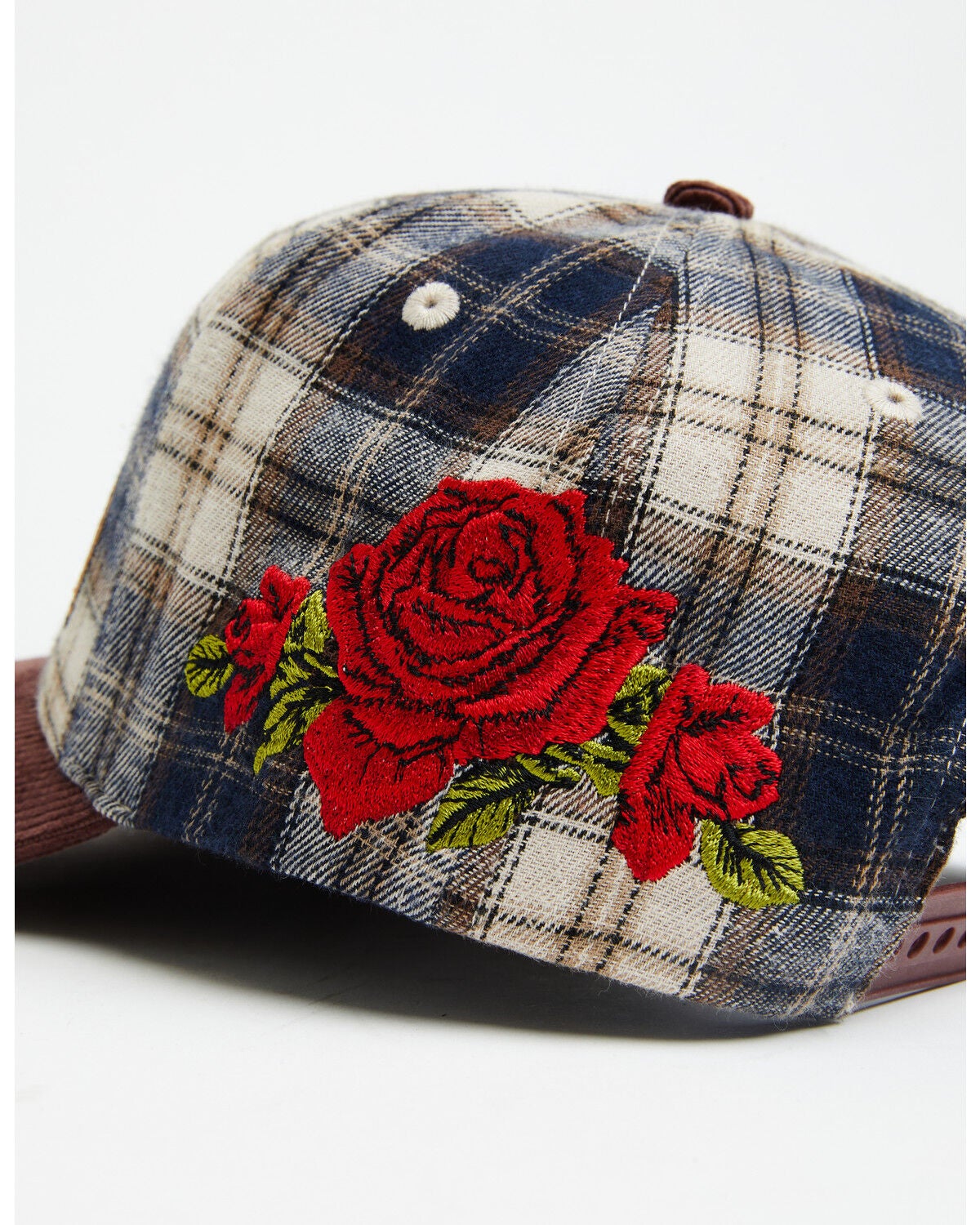 Image #2 - Rodeo Quincy Women's Rodeo Plaid Ball Cap, Navy, hi-res
