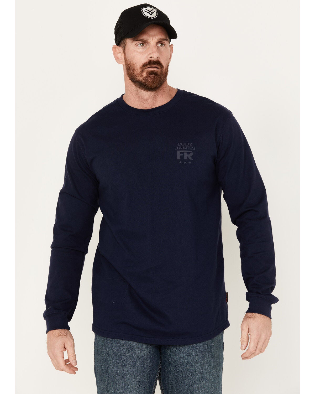 Cody James Men's FR Vintage Graphic Long Sleeve Work Shirt, Chilli, hi-res