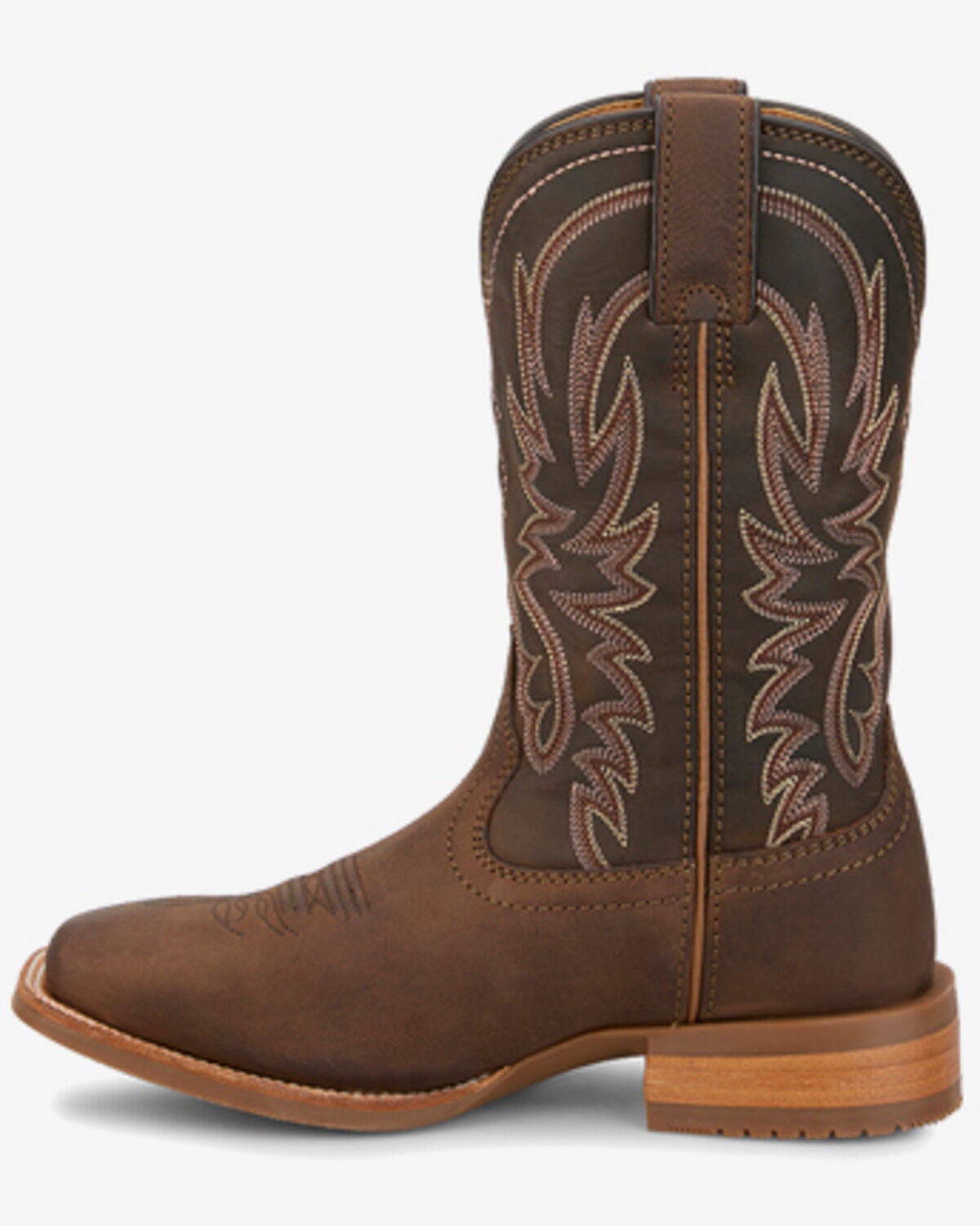 Image #3 - Justin Women's.Outlaw Ryley Performance Western Boots - Broad Square Toe, Brown, hi-res