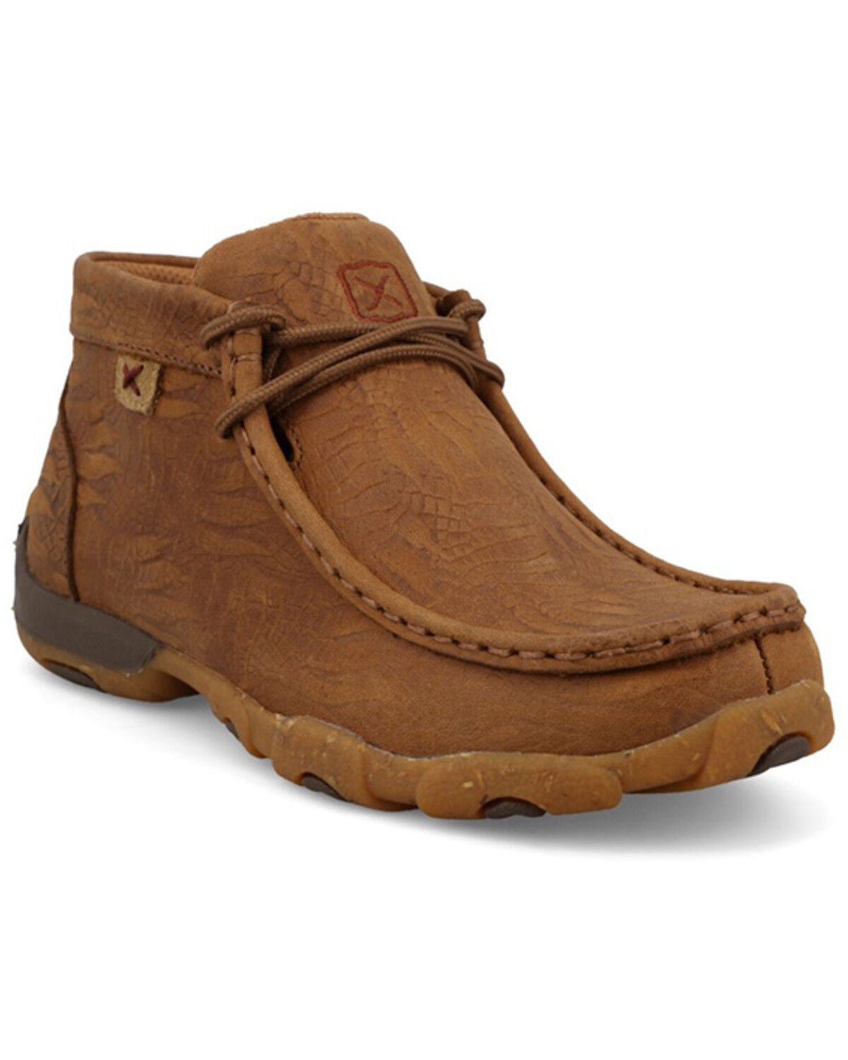 Twisted X Boys' Chukka Driving Mocs, Chestnut, hi-res