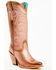 Image #1 - Corral Women's Metallic Tall Western Boots - Snip Toe, Rose Gold, hi-res