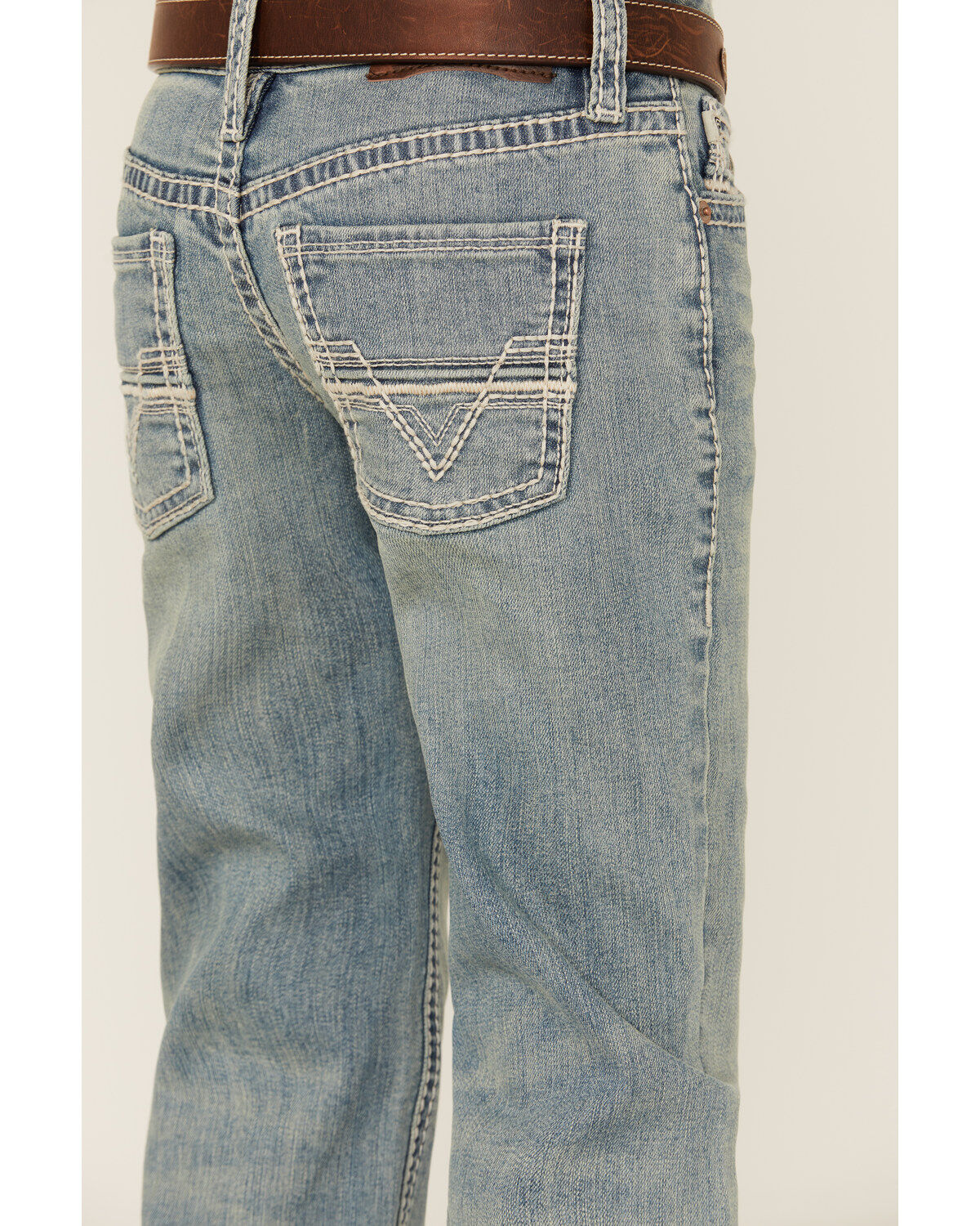 Image #4 - Rock & Roll Denim Boys' Two Tone Bootcut Denim Jeans, Blue, hi-res