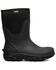 Image #2 - Bogs Men's Classic Seamless Mid Insulated Rubber Boots - Round Toe, Black, hi-res