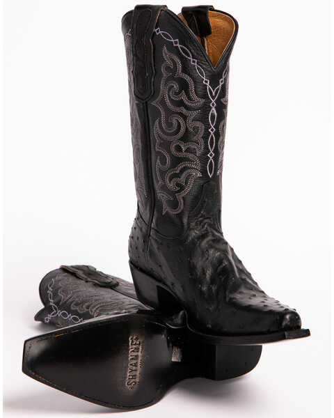 Image #5 - Shyanne Women's Black Full Quill Ostrich Exotic Boots - Snip Toe , , hi-res