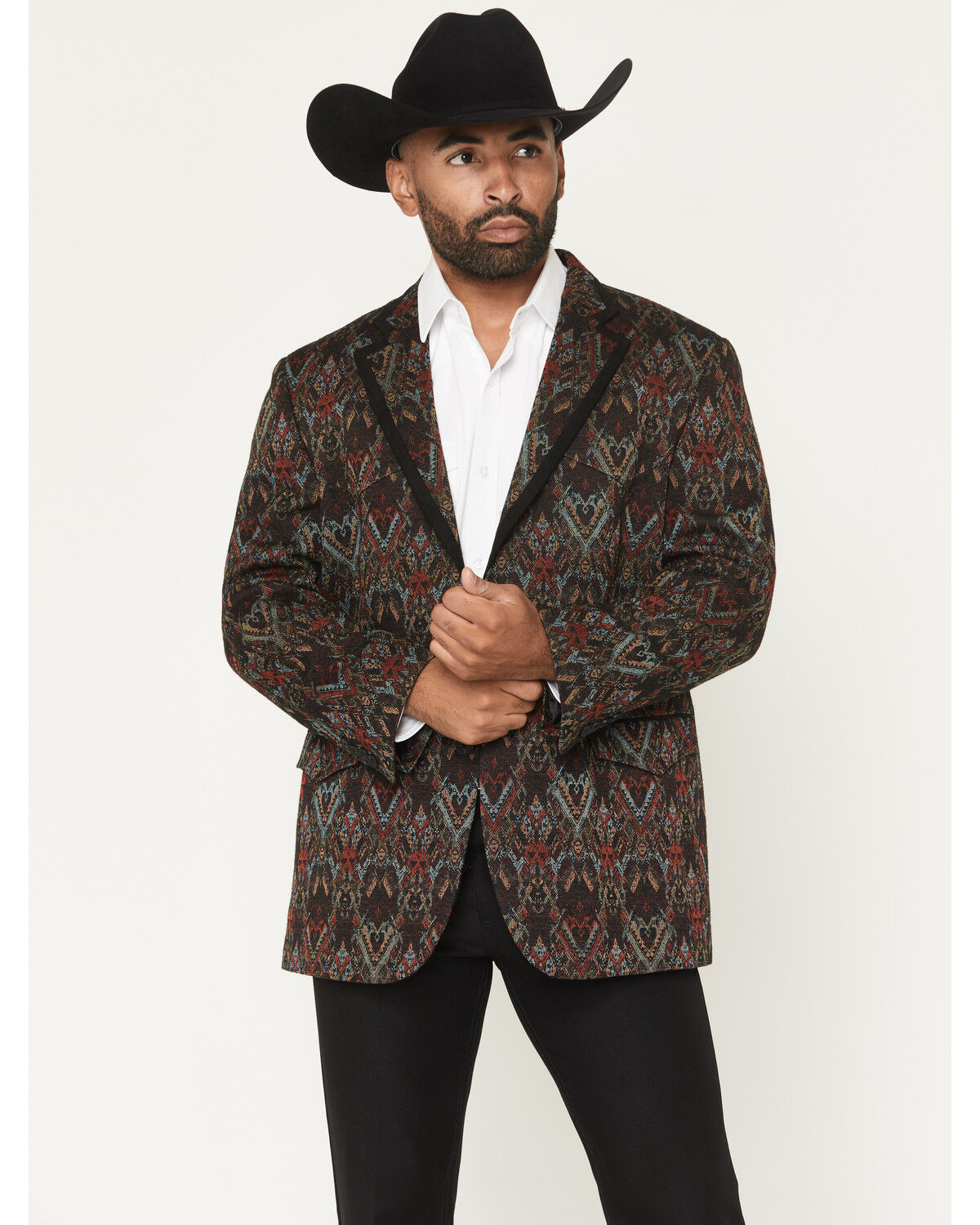 Image #1 - Cody James Black 1978™ Men's Tapestry Button-Down Sportcoat, Black, hi-res