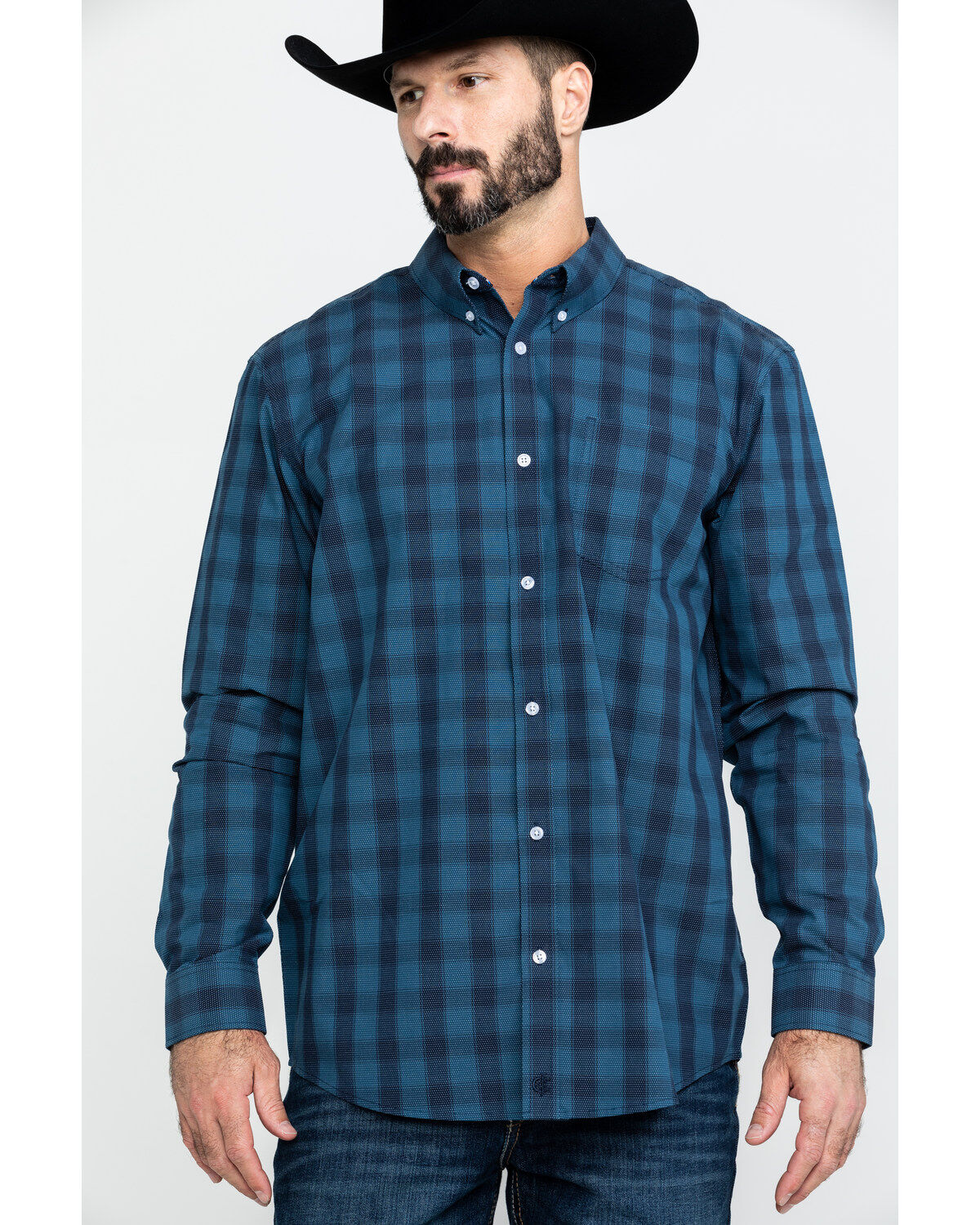 Image #5 - Cody James Core Men's Taladega Small Plaid Long Sleeve Western Shirt, , hi-res
