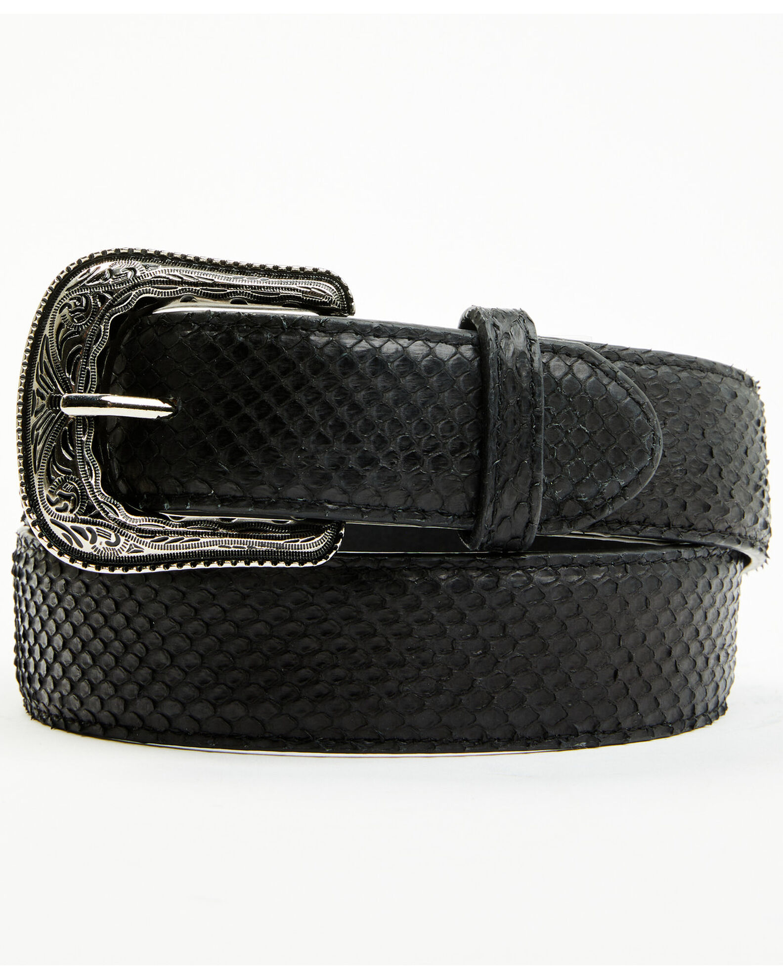 Image #1 - Cody James Men's Tyrell Exotic Python Leather Belt, Brown, hi-res