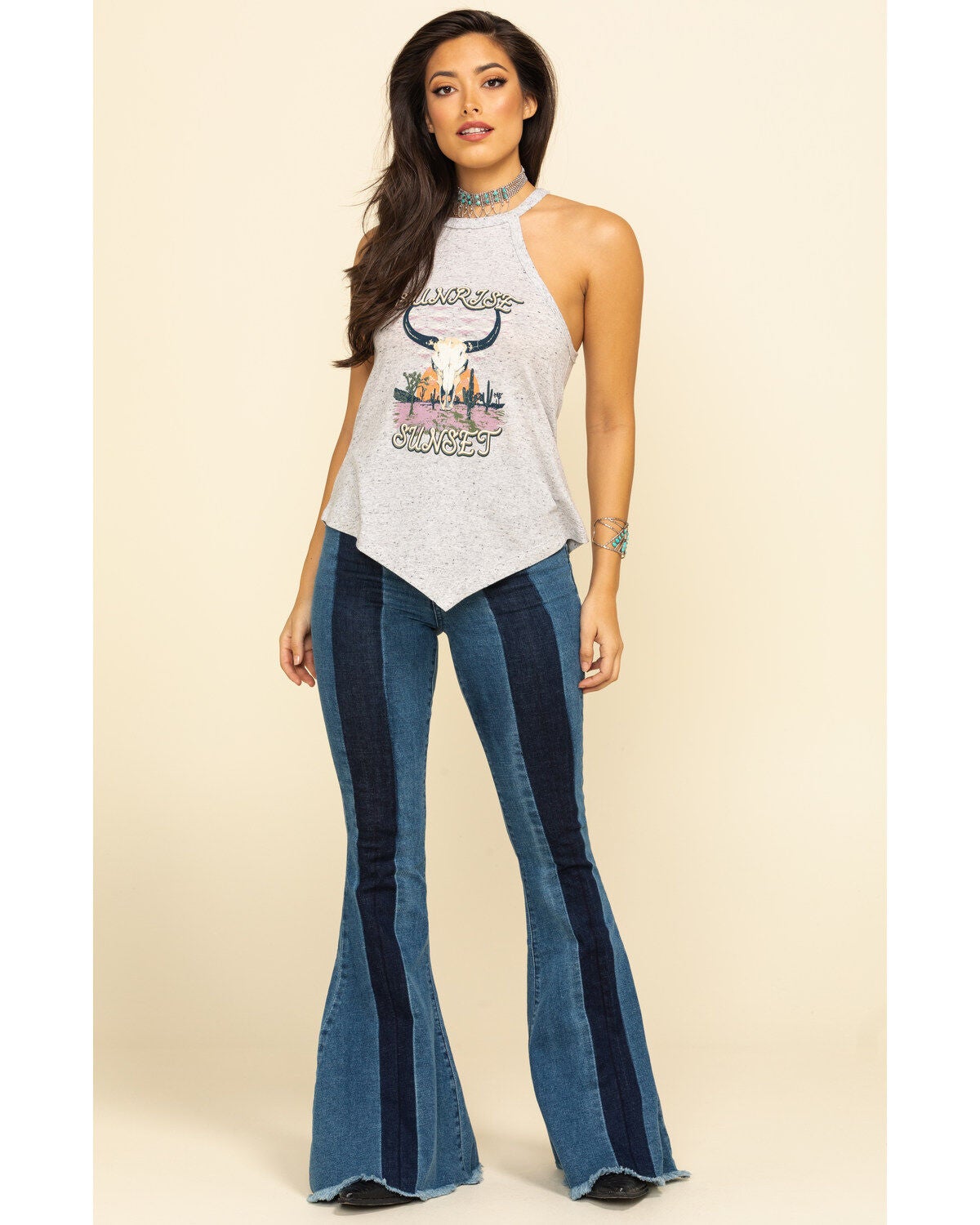 Image #6 - Shyanne Women's Sunrise Sunset Speckle Halter Tank Top, , hi-res