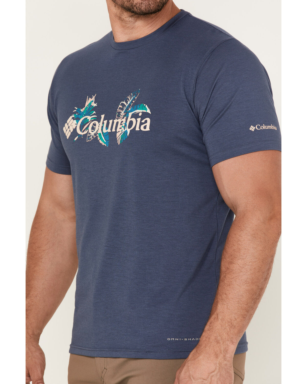 Image #3 - Columbia Men's All 4 Outdoors Logo Graphic T-Shirt, Dark Blue, hi-res