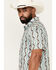Image #2 - Rock & Roll Denim Men's Southwestern Print Short Sleeve Polo Shirt, Natural, hi-res